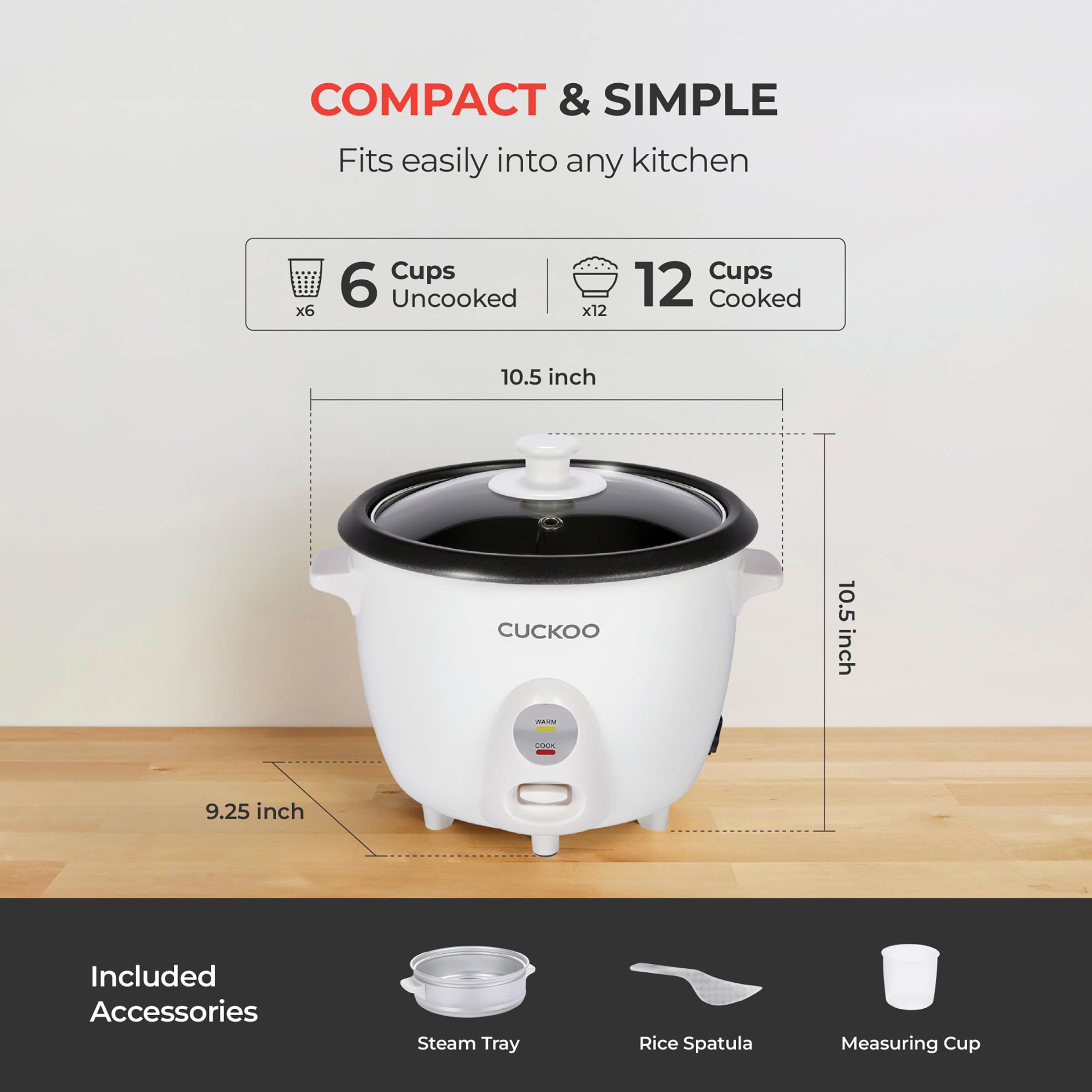 Amazon.com: CUCKOO One Touch Rice Cooker 12-Cup Cooked, Small Rice
